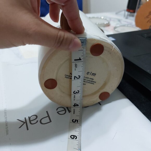 West Elm Ceramic Vase Decoration White Cream - Picture 5 of 6